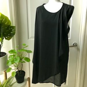Ann Demeulemeester black asymmetrical dress NWT
